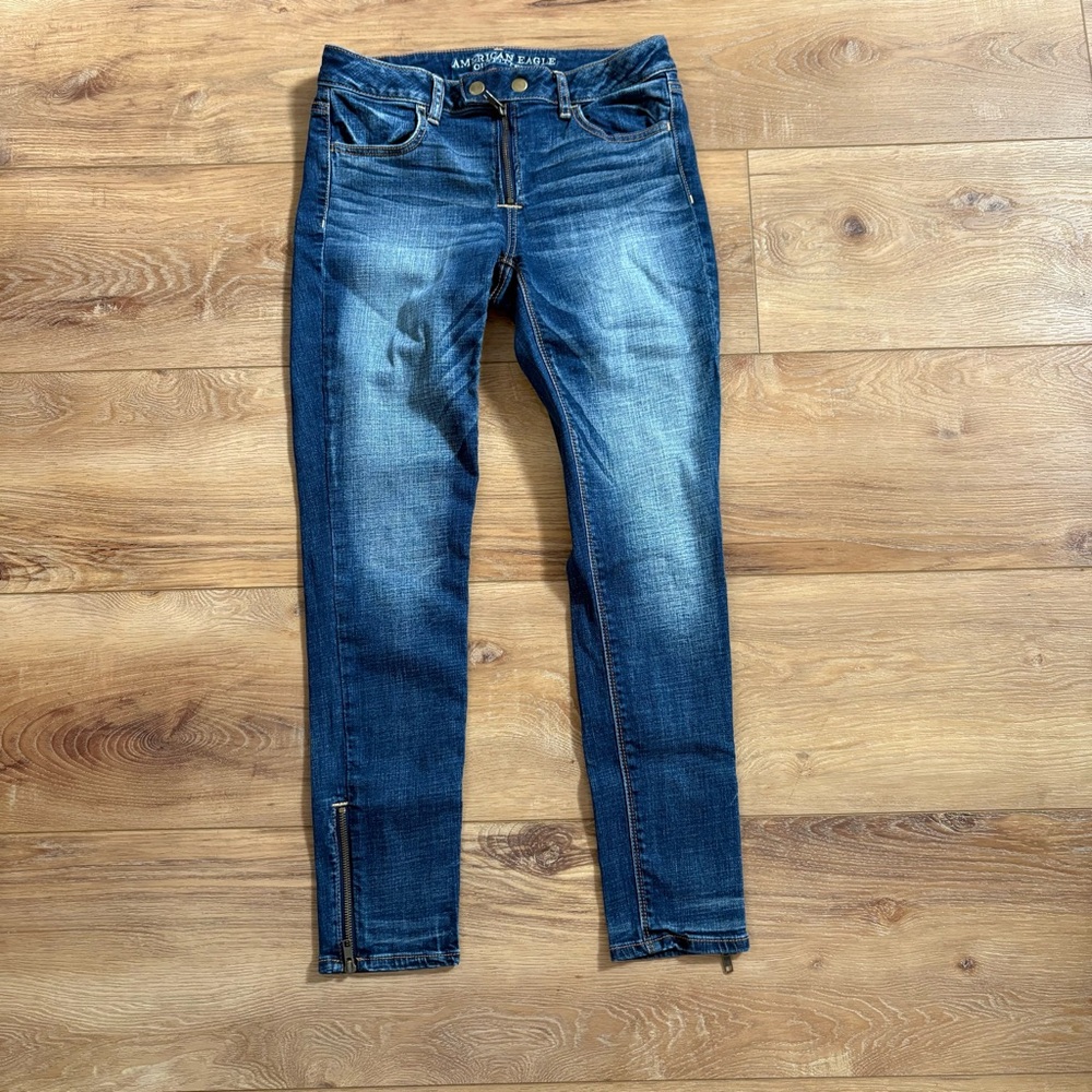 90s Y2K Low Rise Button Zipper up Denim Jeggings